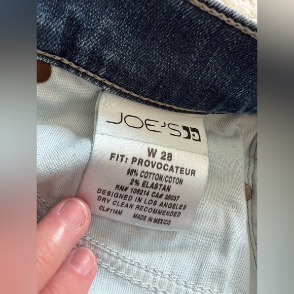JOE’s Jeans. Size 28 Provocateur jeans. Boot cut. Slightly frayed hems. - Picture 5 of 12